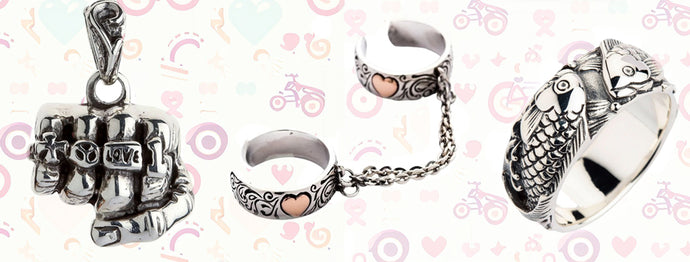 Símbolo de amor en Bicicleta y Joyería Gótica