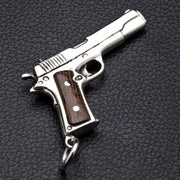 Pistol Gun Sterling Silver Pendant